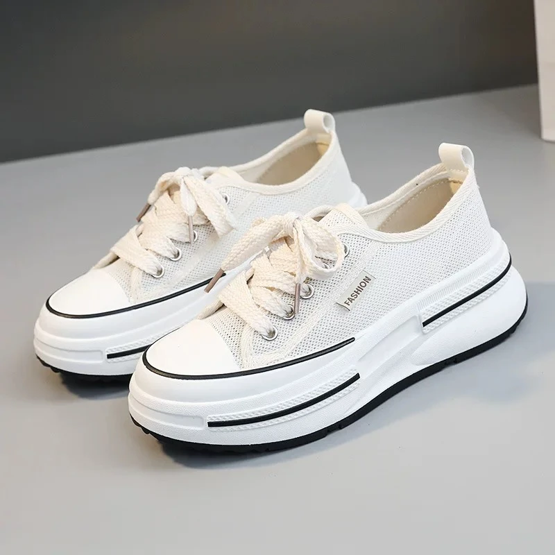 春夏新款女生学生休闲百搭网面小白鞋板鞋SL003