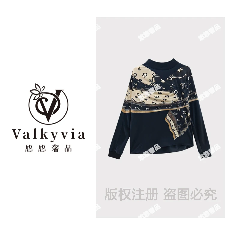 【Valkyvia/悠悠奢品】新款女士休闲设计师宽松时尚T恤T9519