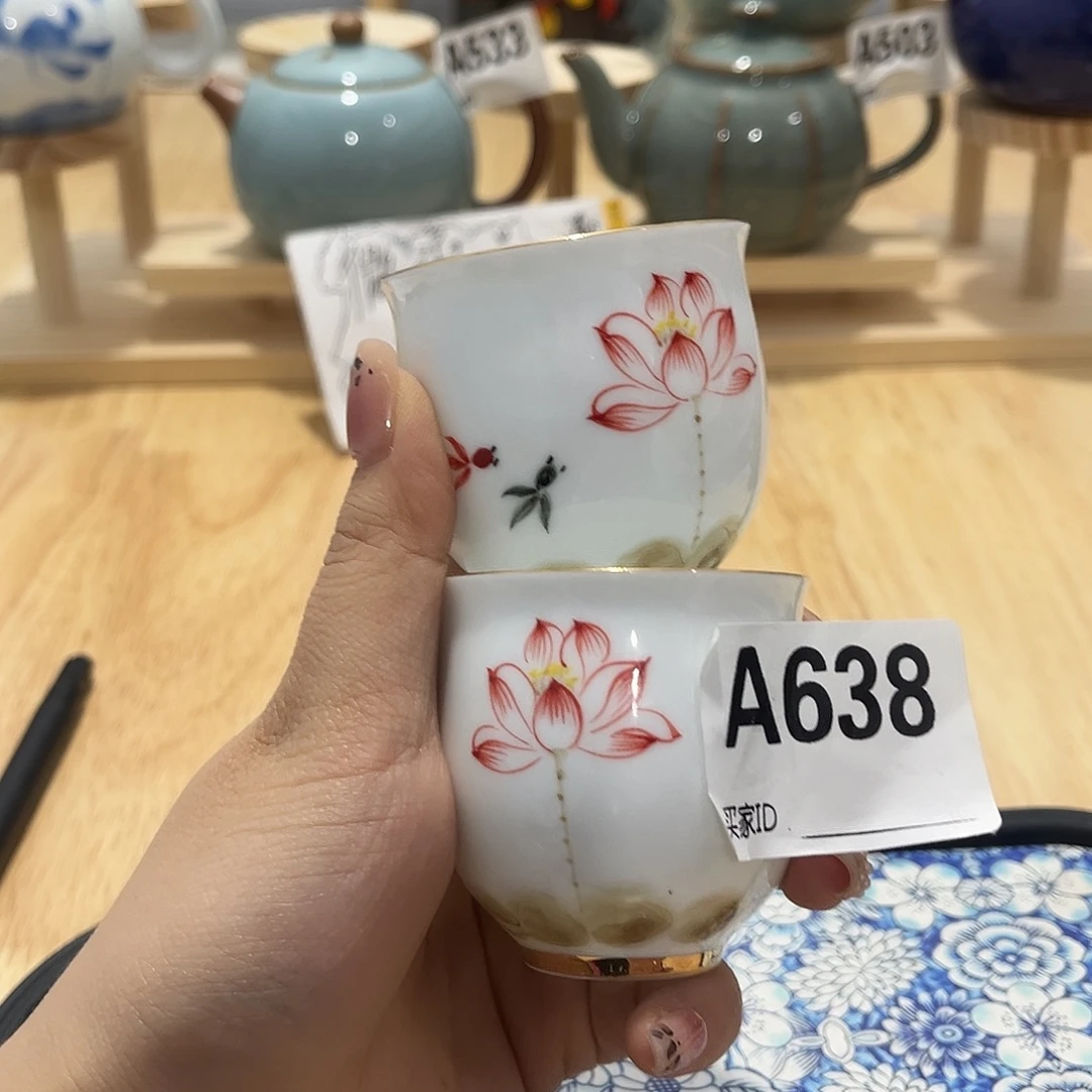 瓷片茶摆件工艺品摆件666