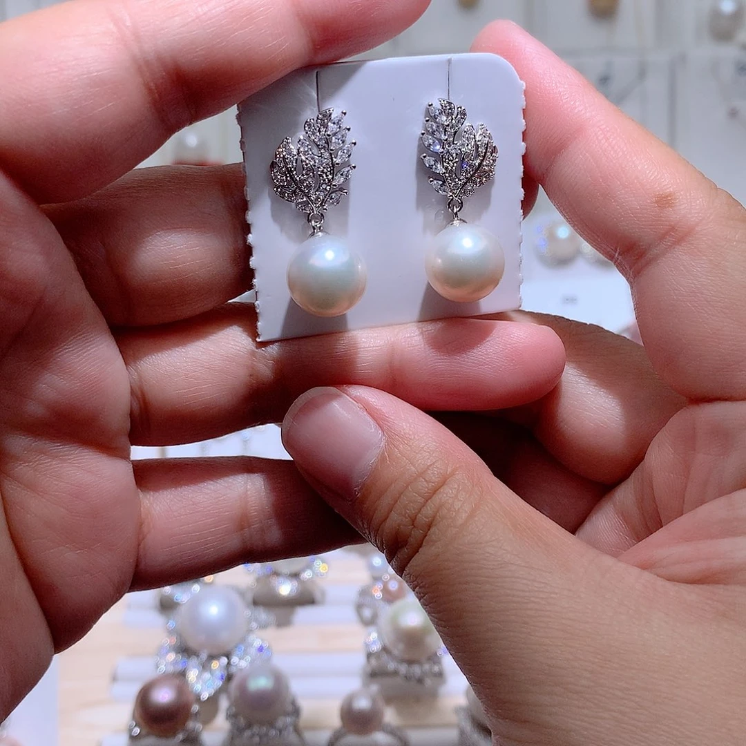 未镶嵌淡水珍珠耳饰CC11mm