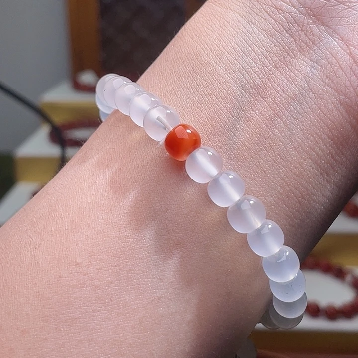 南红玛瑙荔枝冻老型 7+未镶嵌