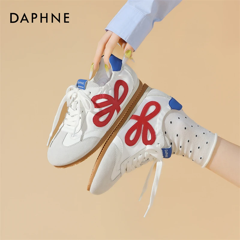 达芙妮新款时尚德训鞋女2025春季百搭平底休闲运动板鞋阿甘鞋女款