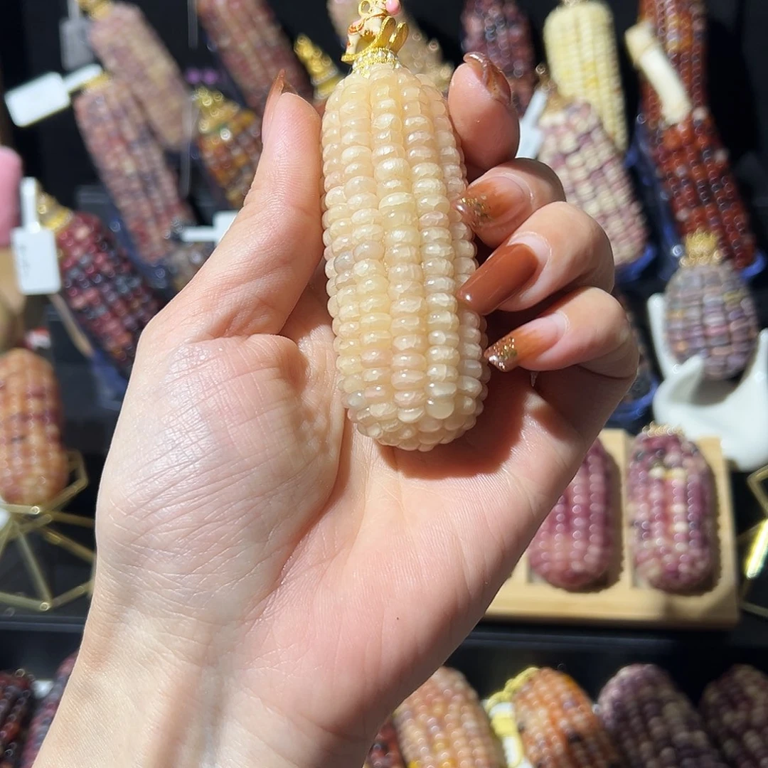 有机玻璃文玩玉米手把件