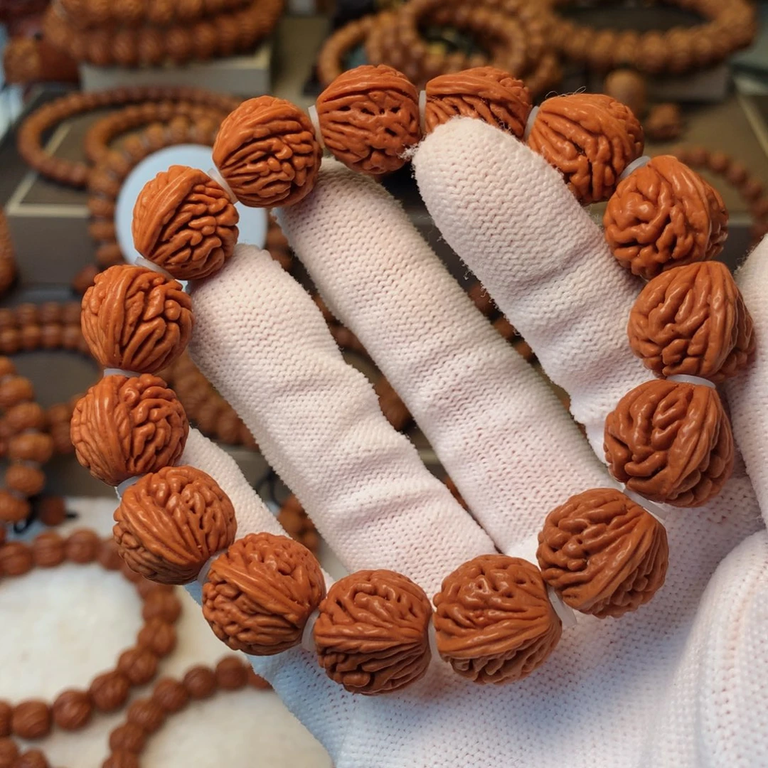 桃核手串秦岭龙纹