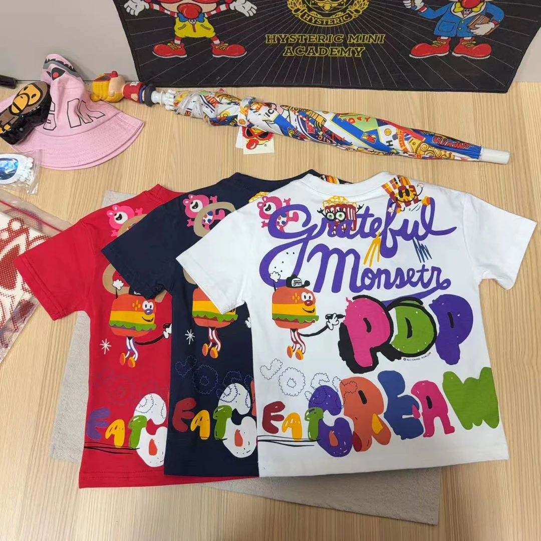 9057【卡通字母】时尚百搭休闲儿童短袖