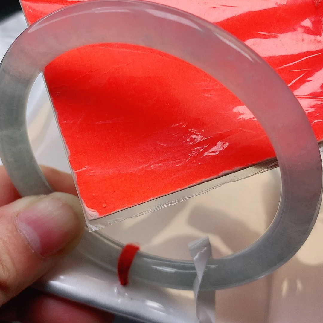 未镶嵌手镯翡翠缅甸纯天然A货白月光细圆条162号