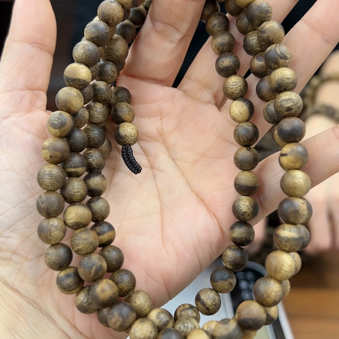 沉香沉香香囊沉香绿棋花珠0.8圆珠多圈多样性发一