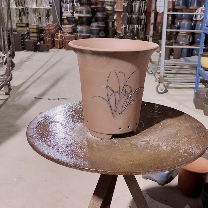 紫砂宜兴紫砂兰花盆2