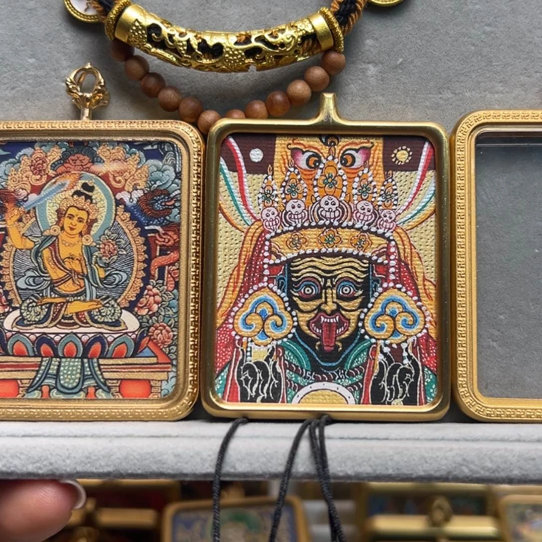 吊坠萌*双面定制 扎基本尊 文殊