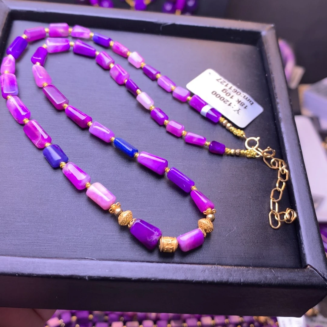 苏纪石（舒俱来）18K金镶嵌项链