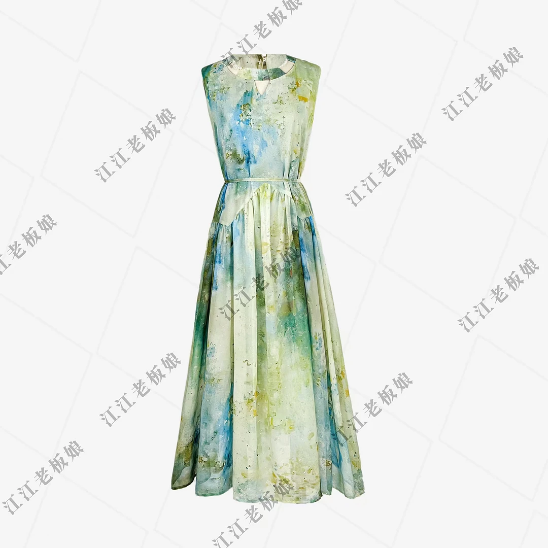 编号33【诗诗专属】国风夏季新款无袖显瘦时尚连衣裙气质宽松Q2141