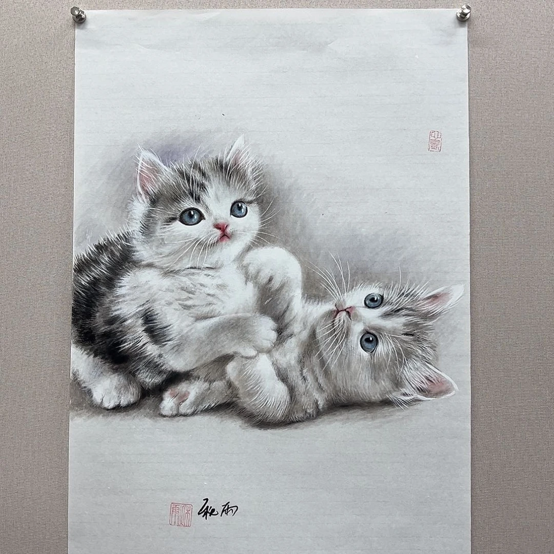 国画艺术家真人手绘