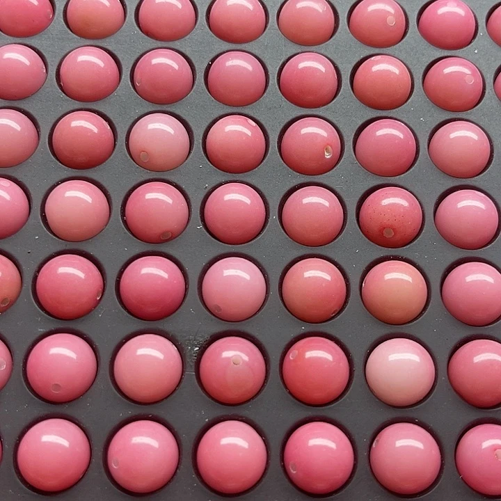 白玉菩提吊坠微瑕12深粉色圆120