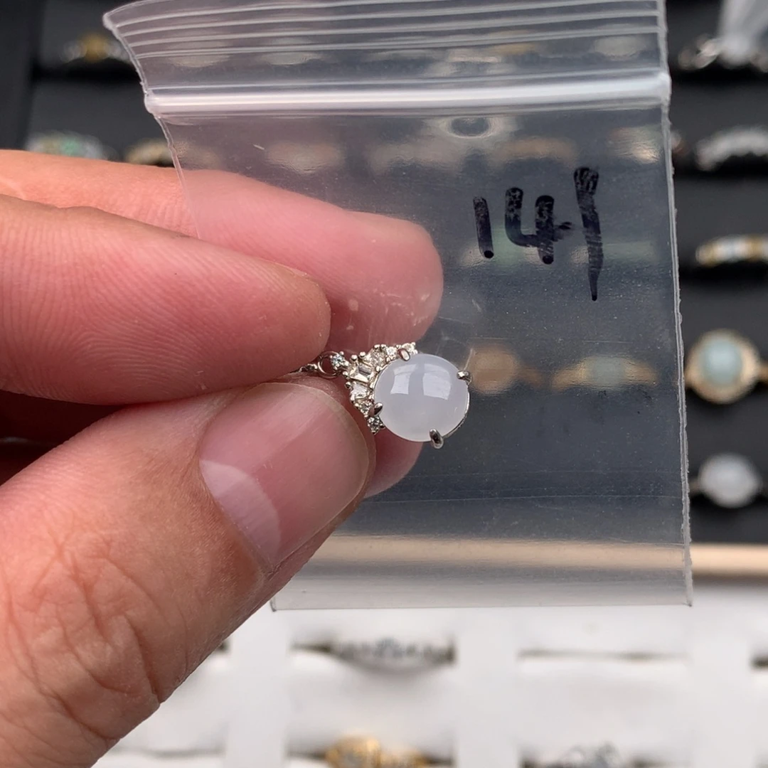 翡翠银S925镶嵌戒圈141