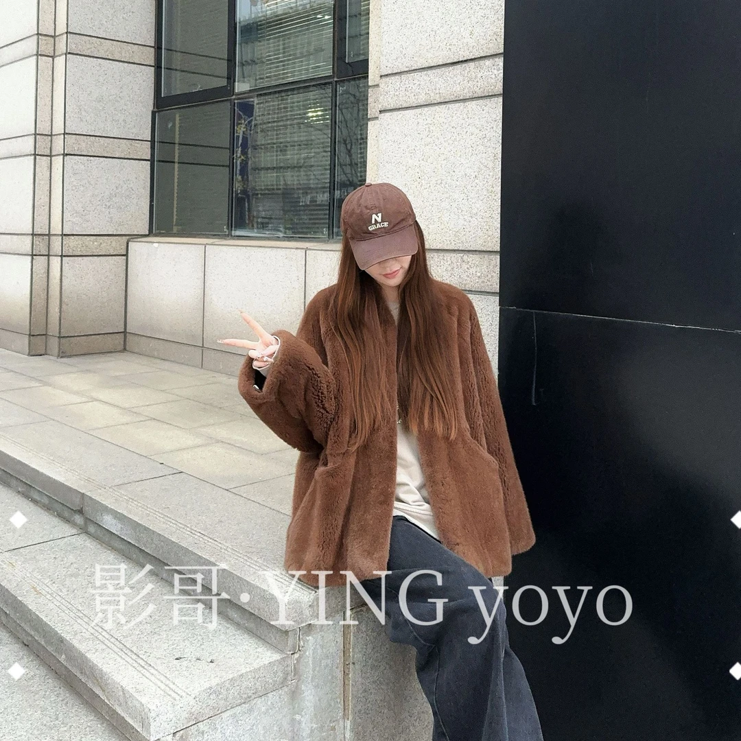 【YINGYOYO】影哥「伯德小姐」经典百搭水貂天鹅绒整貂YG25017A