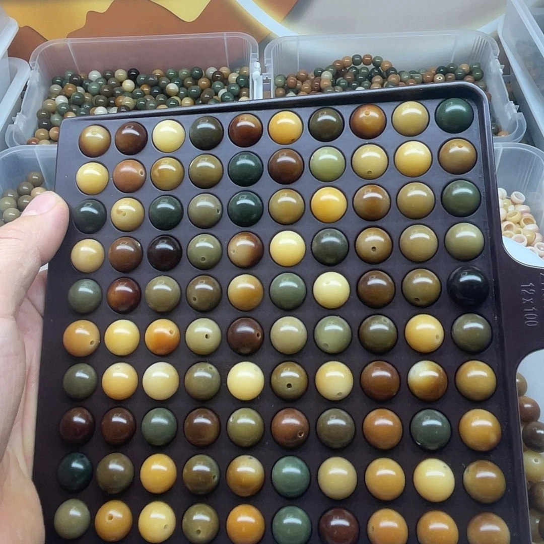 白玉菩提吊坠13精品多宝圆100颗