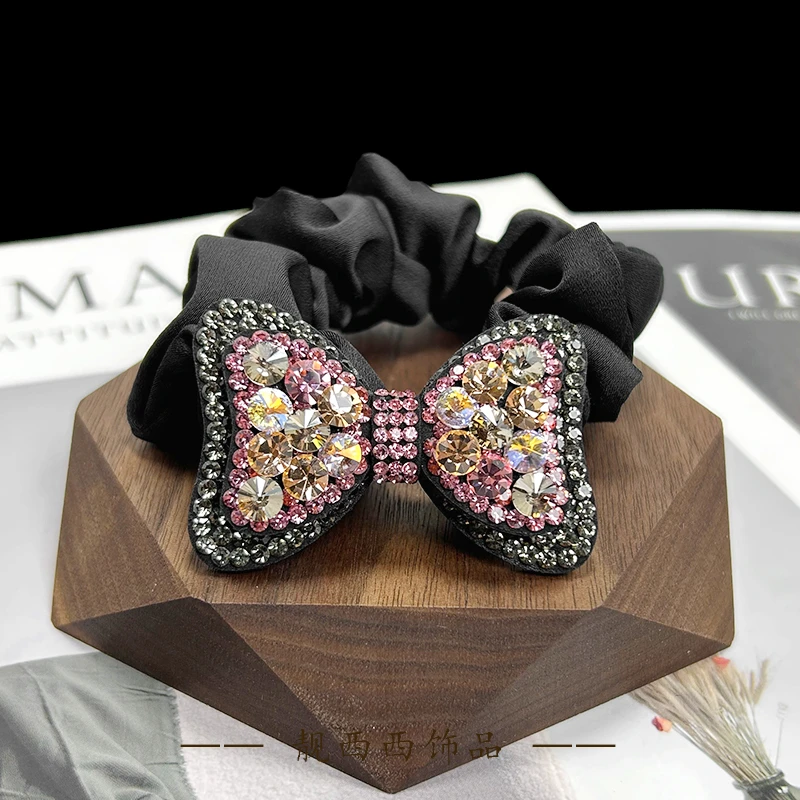 【LXX靓西西】235满钻双层蝴蝶结高弹力大肠发圈