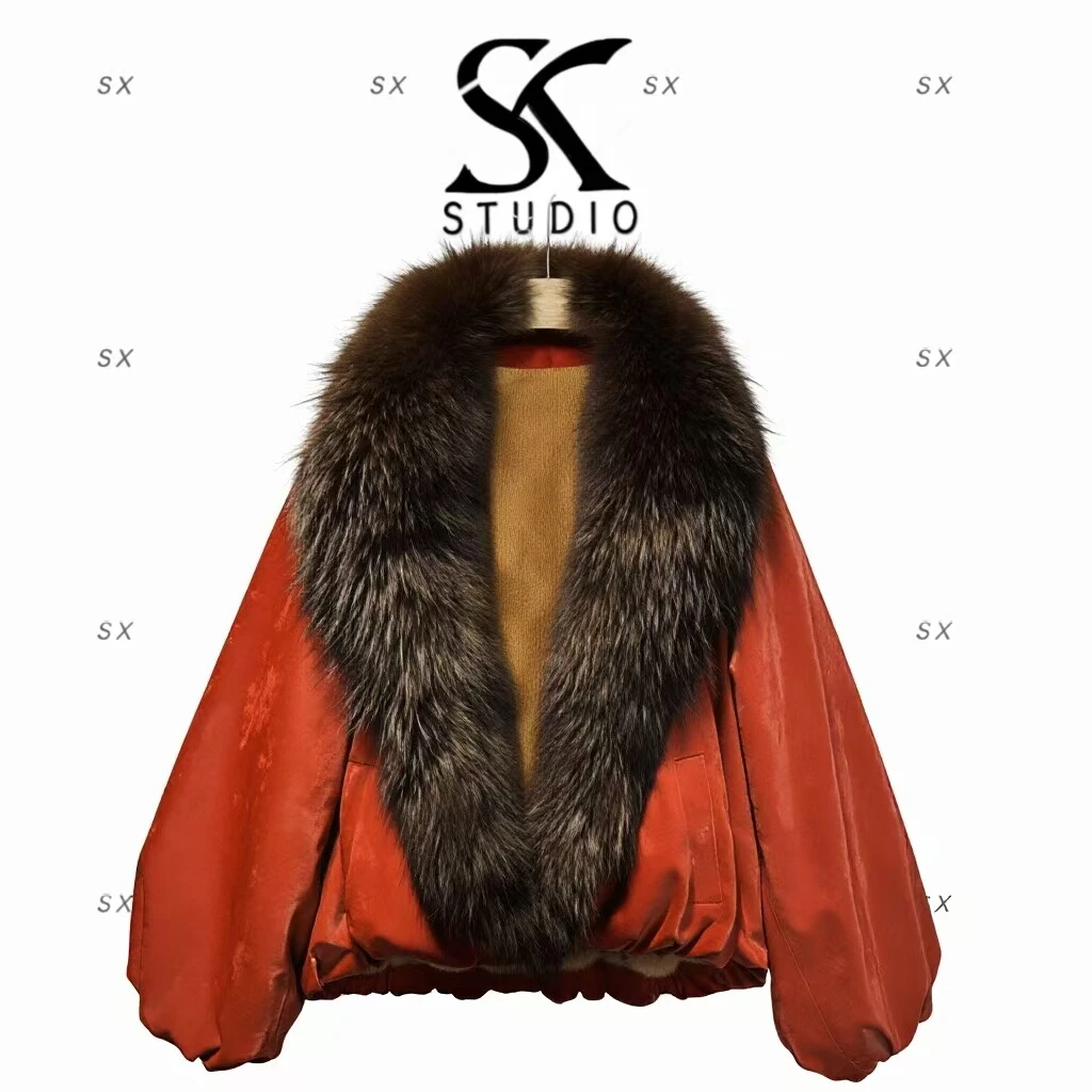 8532女装轻奢新款外套（貉子毛领）LNE-2501