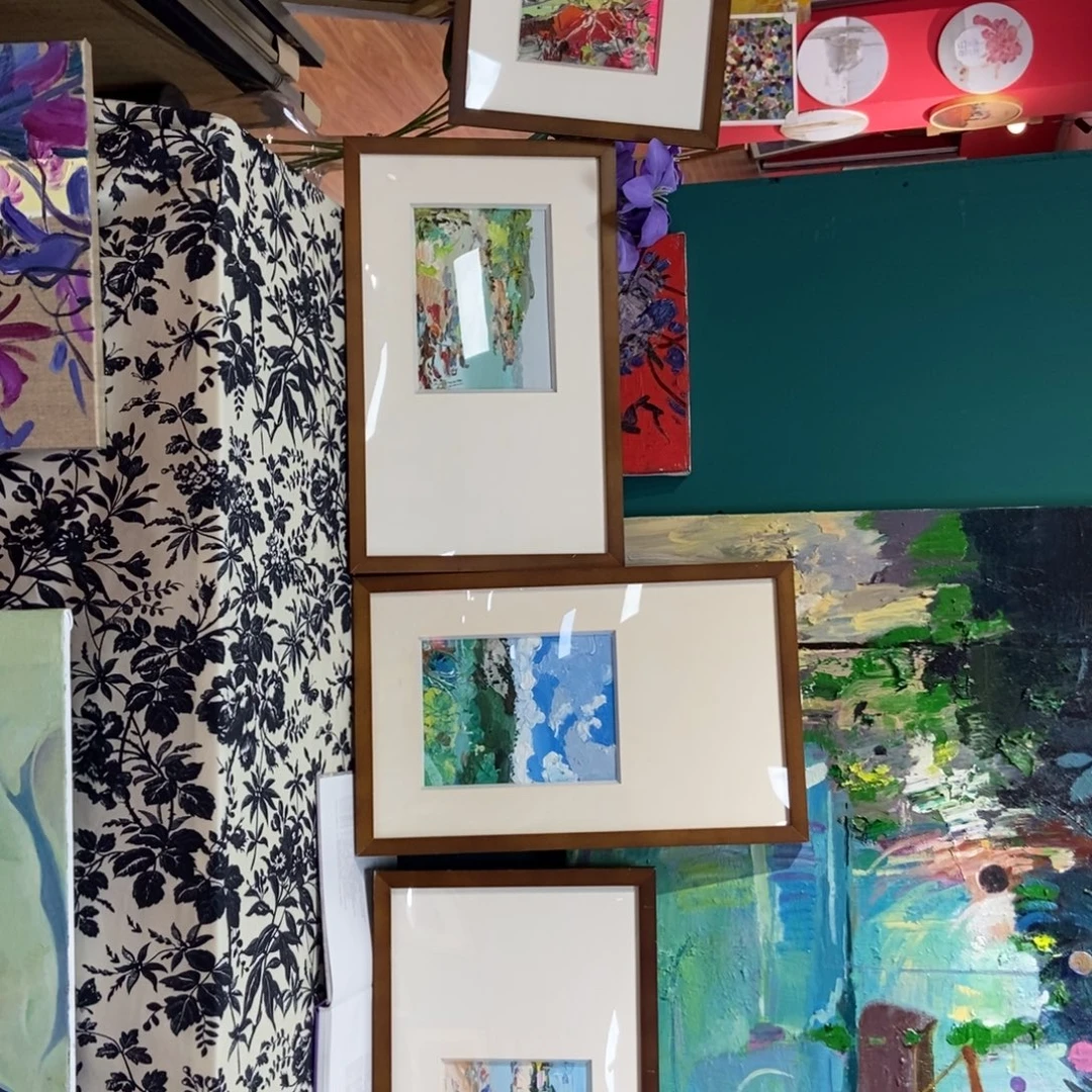 油画五张作品组合