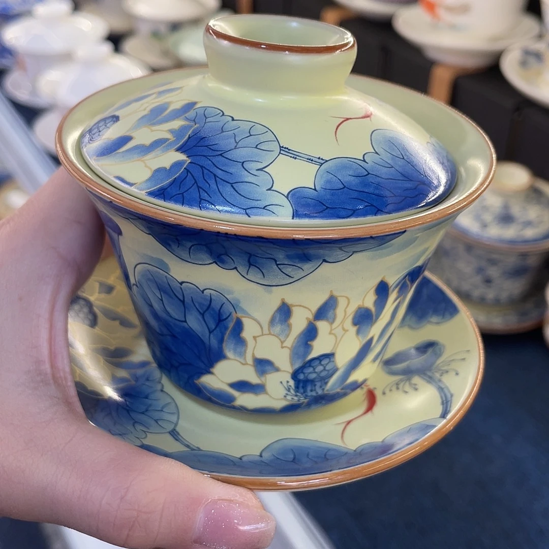 陶景德陶瓷盖碗茶具