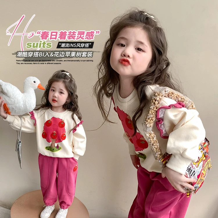 女童套装秋季2025新款洋气儿童休闲运动小女孩宝宝春秋反季清仓