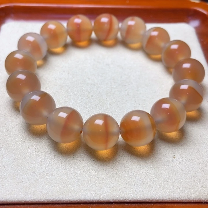 玛瑙/玉髓未镶嵌手串全品 糖心玛瑙一线
