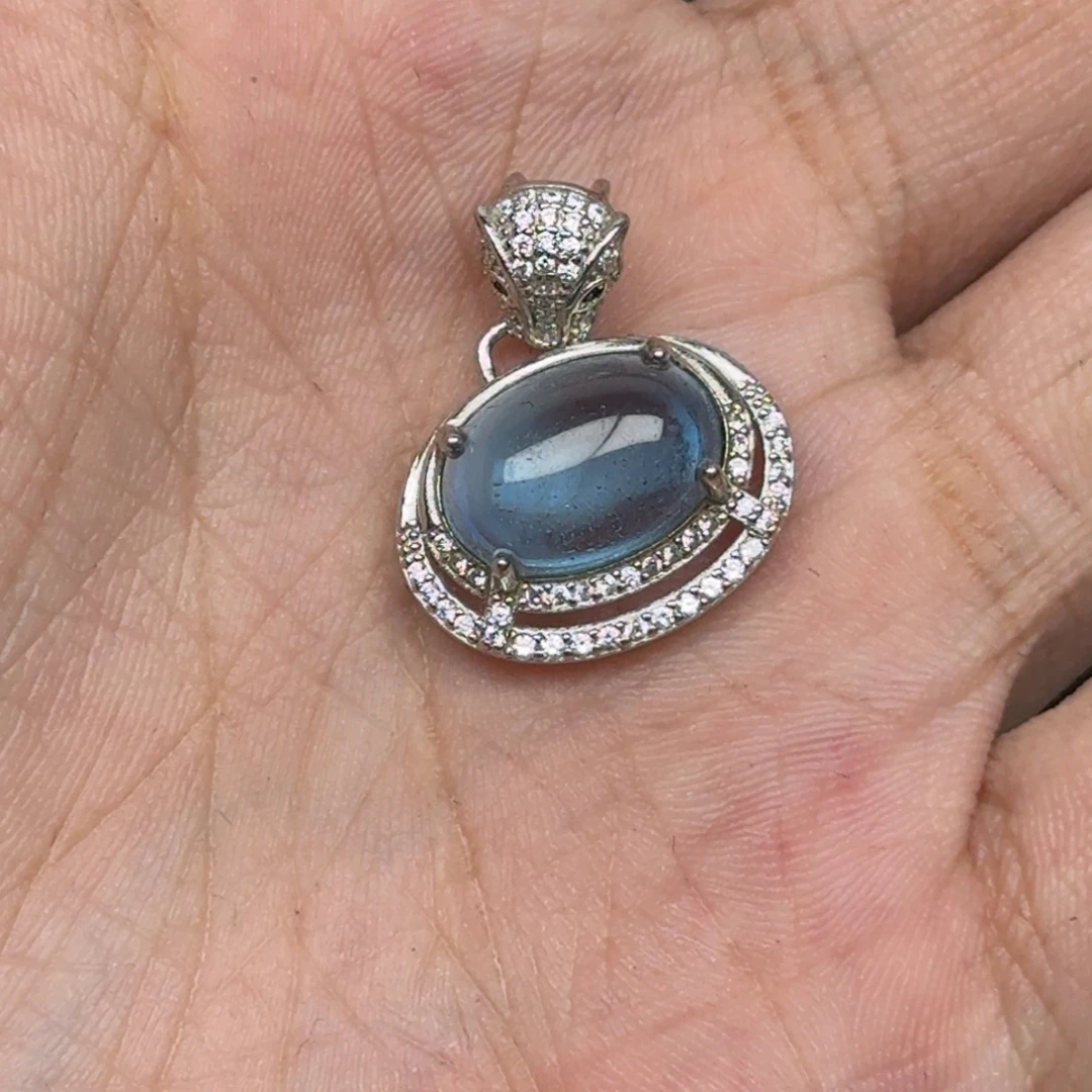 颈饰银S925镶嵌托帕石