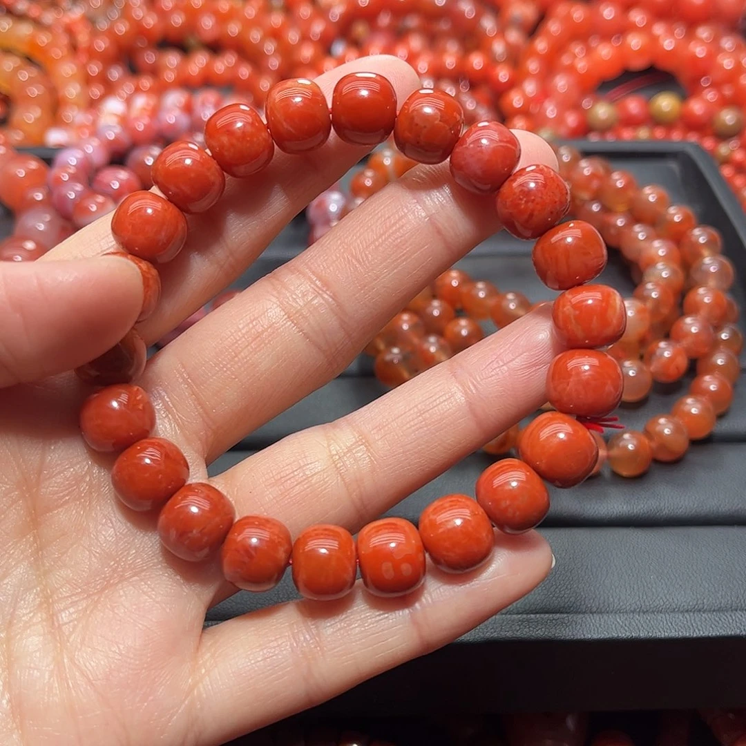 南红玛瑙手链未镶嵌