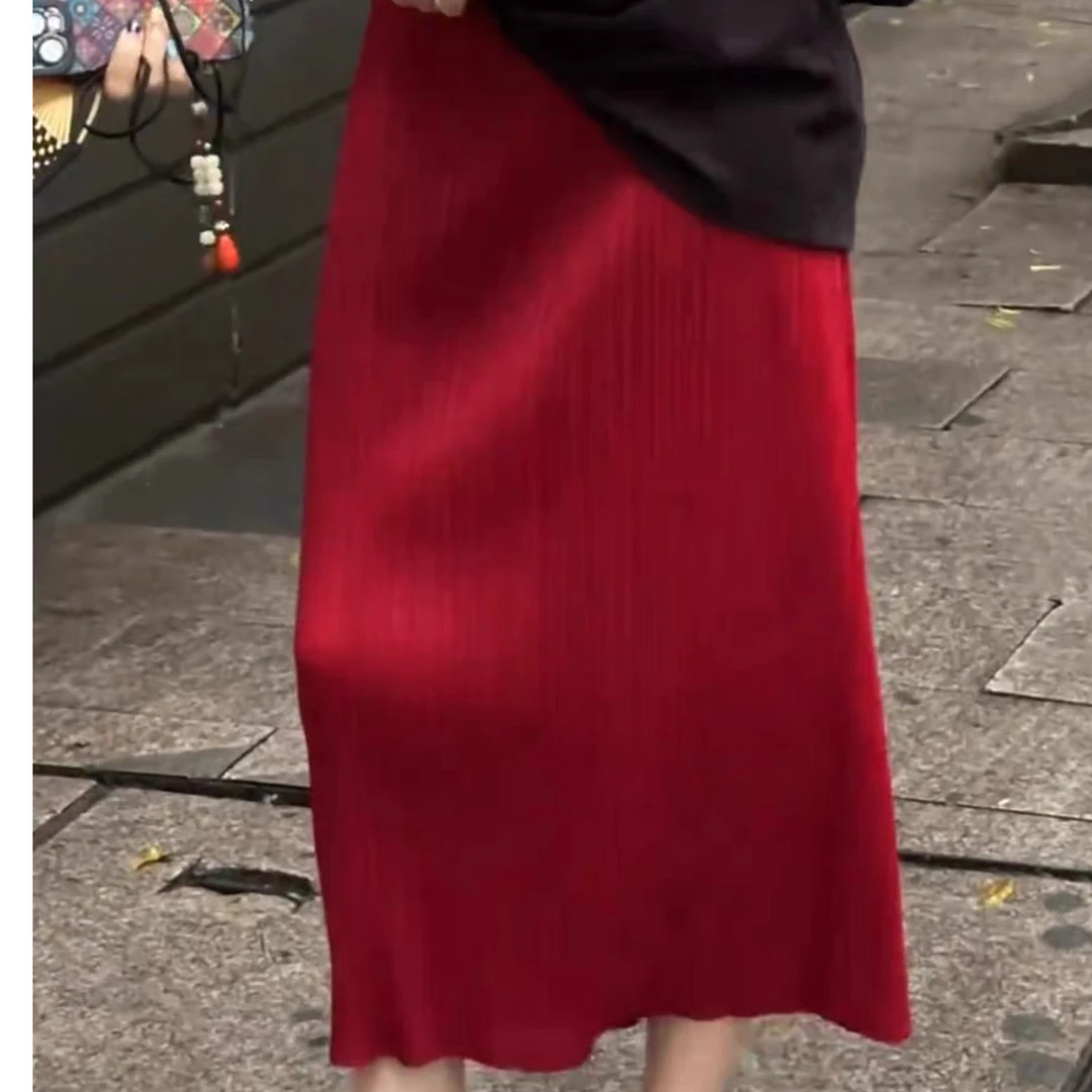 LELE百搭气质显瘦三载半身裙半裙裙子长款