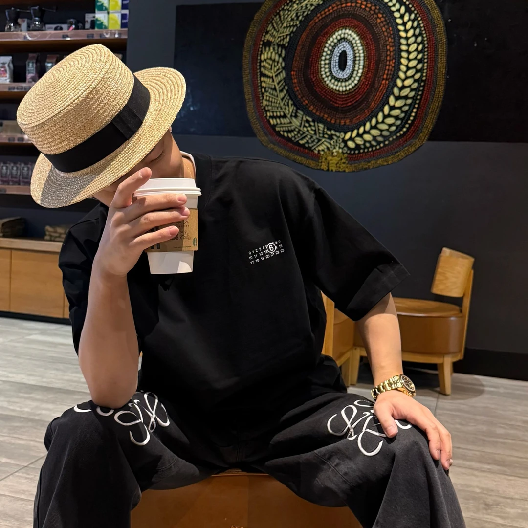 宽松【左胸幸运6短袖】男女同款D28083