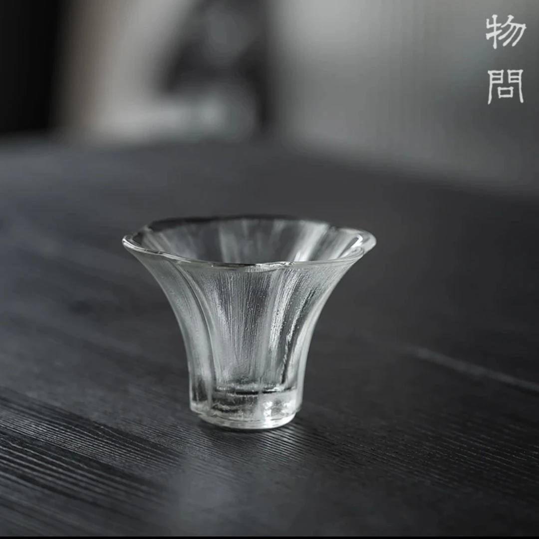 【物问】水晶花口杯（直径8.5cm，底径3.5cm，高6cm 容量50ml）