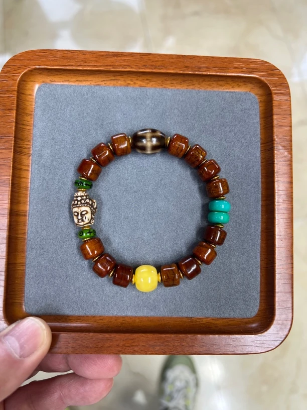 非金属珐琅手链 藏式高端多宝手串m