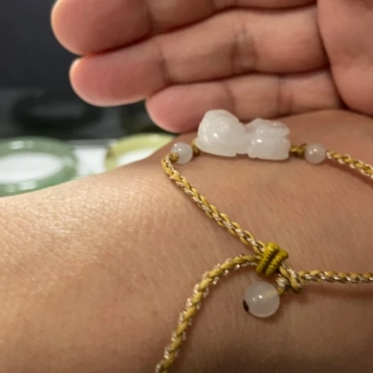 西***哚翡翠未镶嵌手绳好看