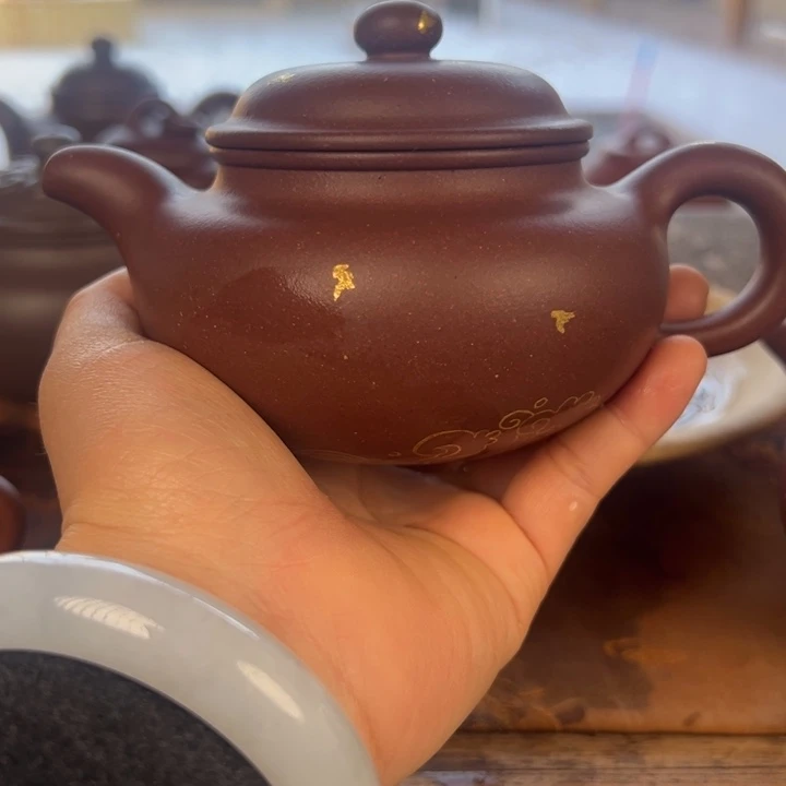 原***野茶壶紫砂仿古全手工底槽清