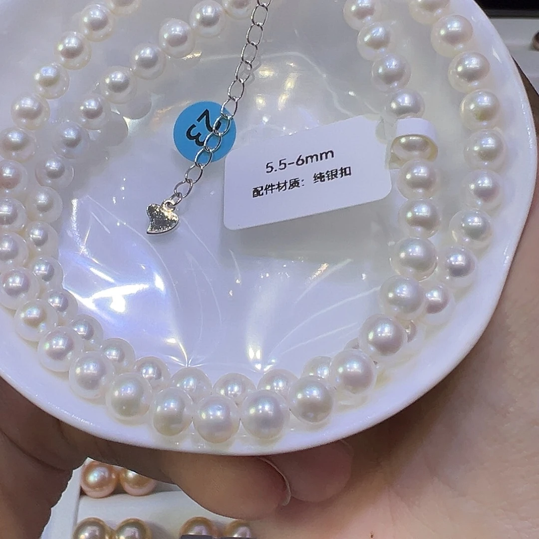 颈饰银S925镶嵌淡水珍珠