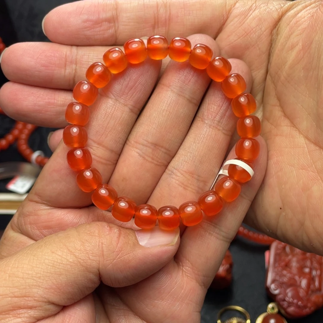 简***单南红玛瑙未镶嵌吊坠