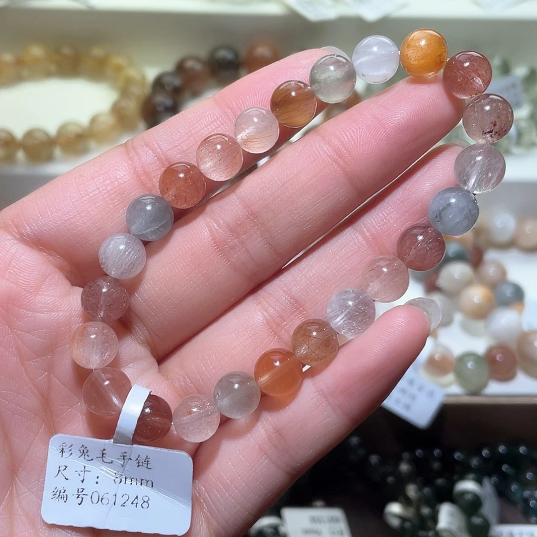 水晶手链未镶嵌水晶。