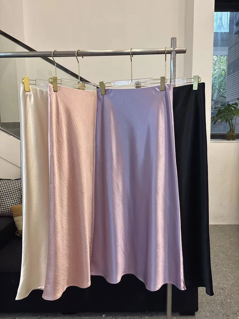 2025气质半身裙优雅垂感中长款A字裙