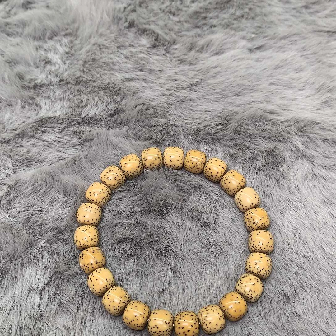 星月菩提吊坠石玉料10/9侧留白单圈