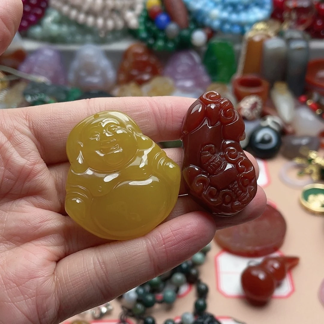 玛瑙/玉髓颈饰合金顽**驴