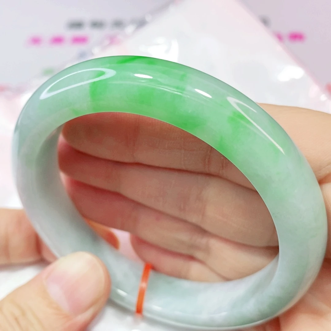 未镶嵌手镯翡翠58.6圈口正圈-完整