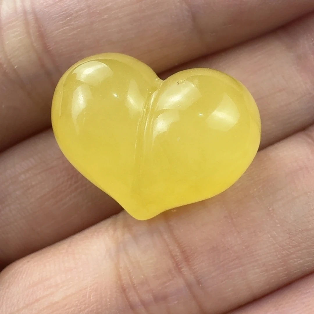 蜜蜡未镶嵌珠宝奇石微微粉备注打孔 21.2×16.4×12.8mm