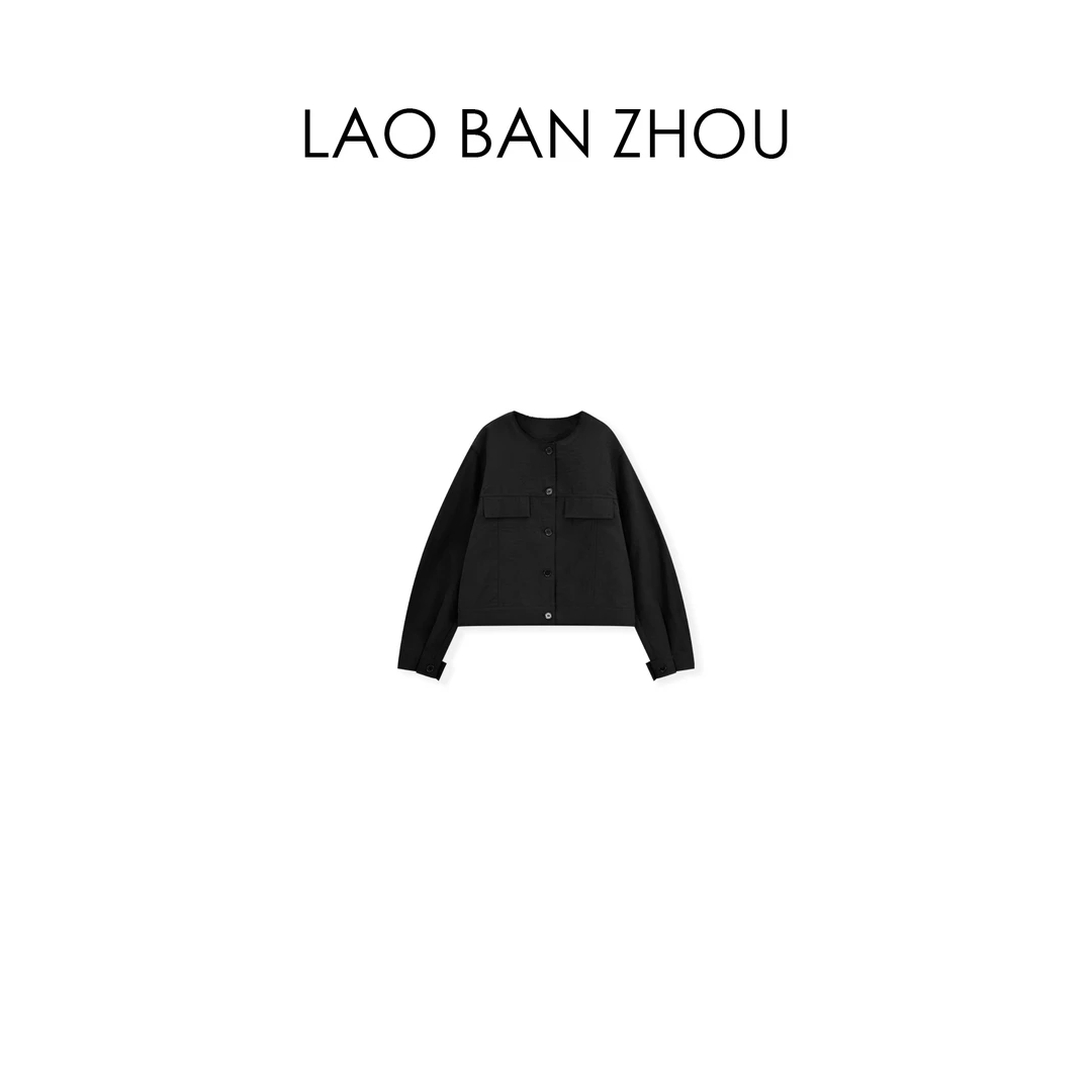 【老板周】休闲简约 春季小众散边领立体廓形慵懒薄外套