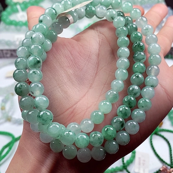 翡翠手链未镶嵌卡8