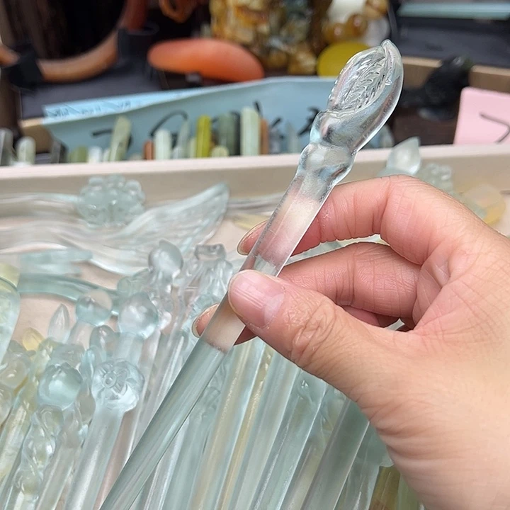 蛇纹石玉未镶嵌发簪
