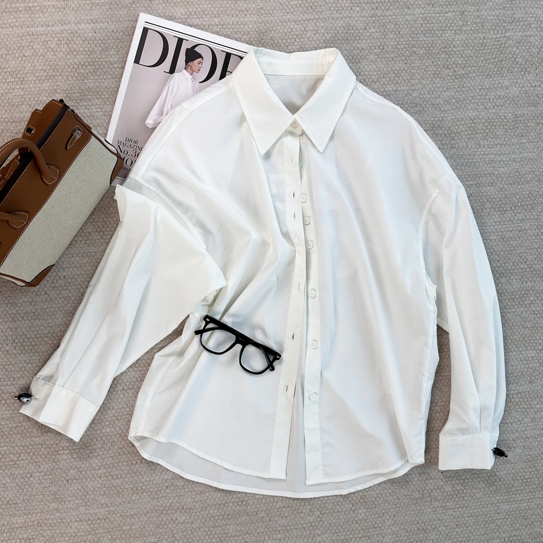 C851 2015 AD 莱赛尔 长袖白色简约衬衫