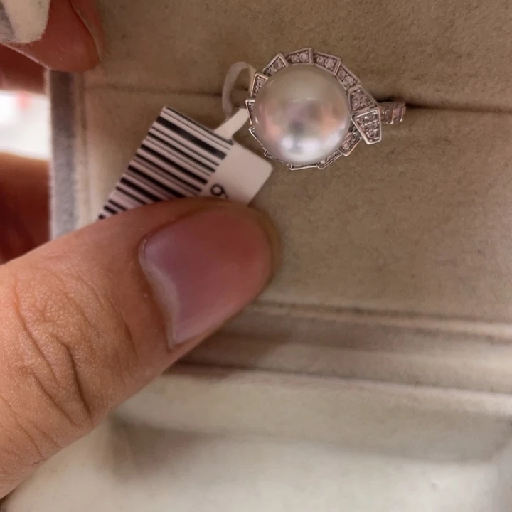 银S925镶嵌手绳海水珍珠