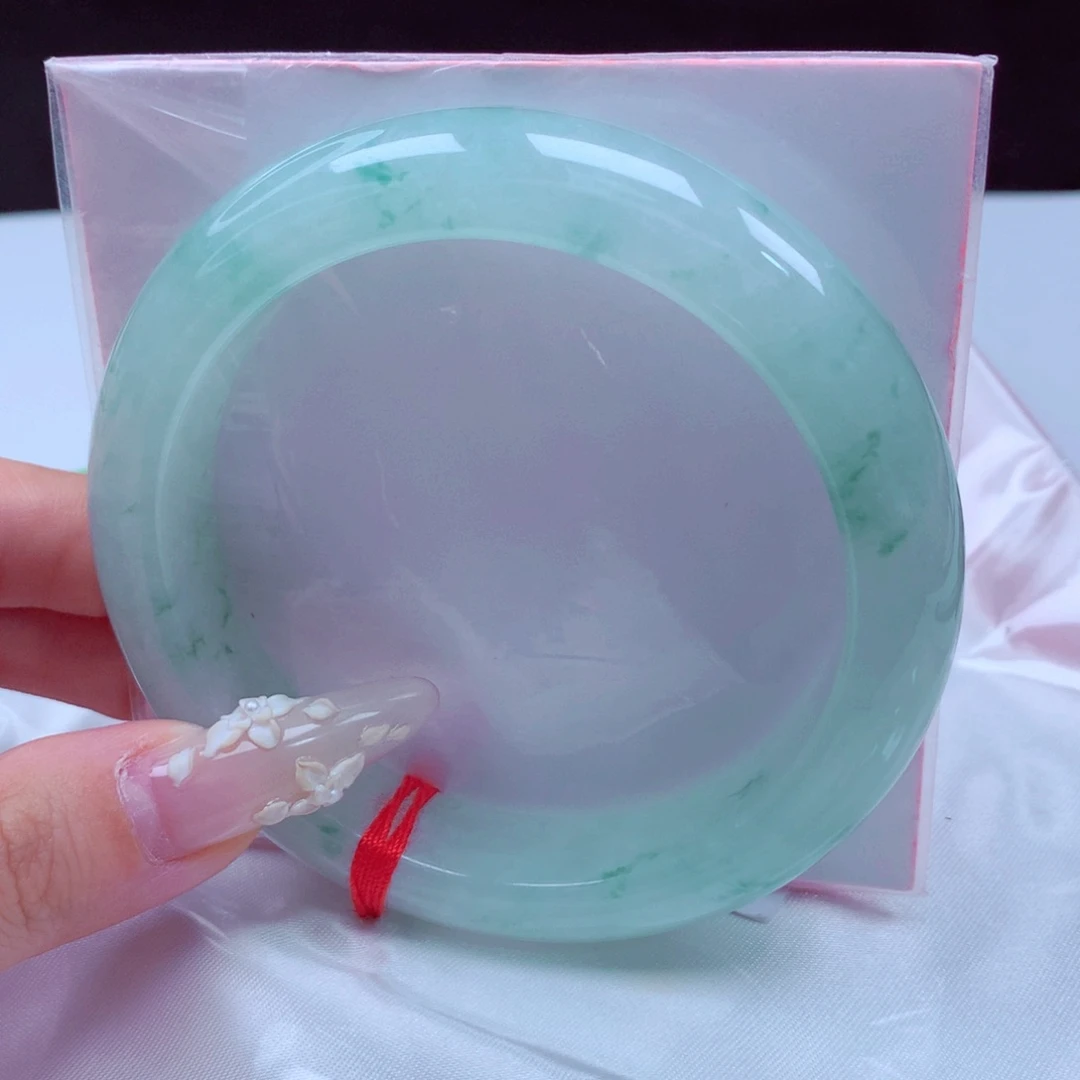 未镶嵌手镯翡翠天然缅甸翡翠A货手镯 宽版117号