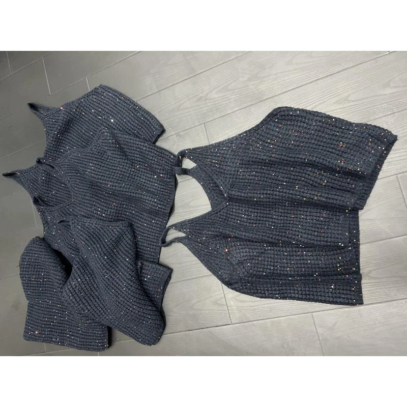 1【Azlg】Jolie彩点针织吊带马甲JG22828