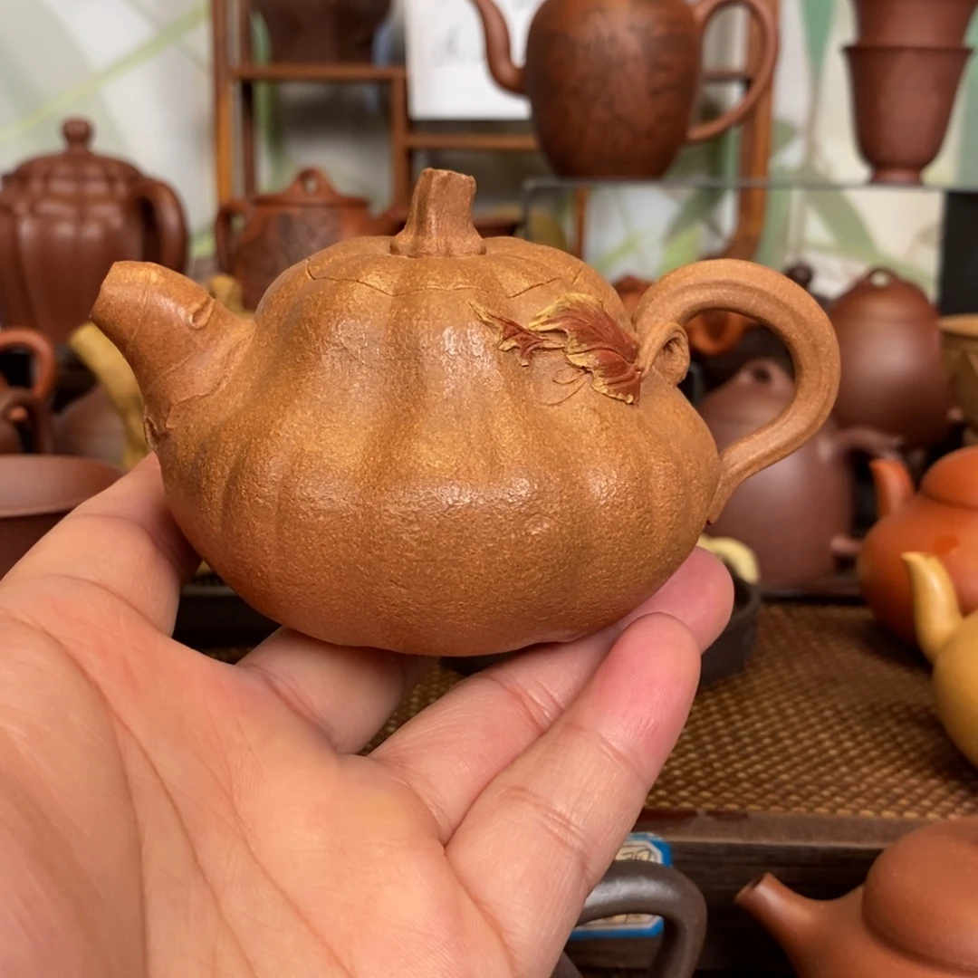 茶壶紫砂超薄胎南瓜精工